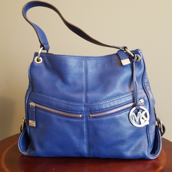 Michael Kors Handbags - MK royal blue leather shoulder bag